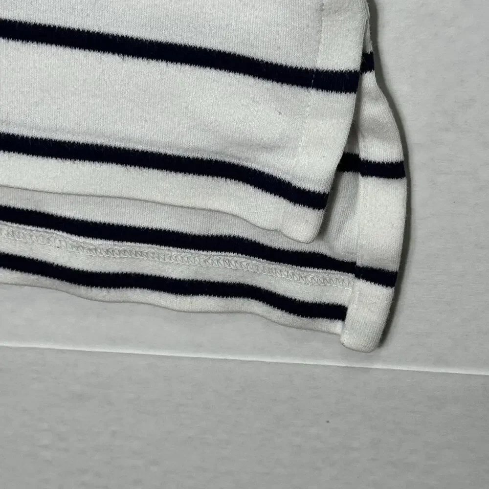 Polo Ralph Lauren White Blue Striped Short Sleeve Polo Shirt - Men's Size XL